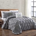 783048003317 Brooklyn Loom Jackson Pleat Twin Comforter Set With