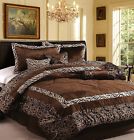 7pc-safari-brown-q Dovedote Queen Size Safarina Zebra Animal Print Comforter 642222112750