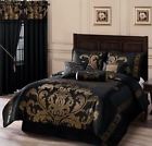 7piece Royale-com-queen Royale Chezmoi Collection Jacquard Floral Comforter Set Bed-in-a-bag Queen 840079100863