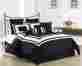 Bh1207-1k 8-piece Modern Plush Luxurious King Size Comforter Set Bed In A Bag Bedspread Bedskirt Black 851805004720