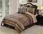 Lkz-8cs-king-in-br 8-piece Vcny Comforter Set King Size Bedding Machine Washable Soft New 733281574105