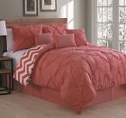 Ell-7cs-quen-gh-nv 8101 Avondale Manor Reversible 7 Piece Comforter Set Queen Size Bedding Pleat Luxurious Bed In A Bag 789296658101