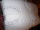 823436 Pottery Barn Nautical Rope Comforter Quilt Navy White Cotton Full