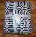 8369881 Pottery Barn Terri Trellis Comforter Full Queen Navy Blue White