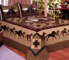 83846 American Hometex Country Cowboy Horse Quilt Set King Size Rodeo