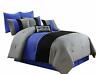 840079113153 Chezmoi Collection Pieces Luxury Striped Comforter Set California