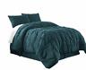 840079127594 Chezmoi Collection Berlin Pintuck Pinch Pleat Bedding Comforter