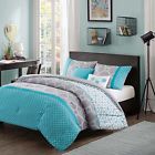 840444117007 Unknown Light Blue And Grey Comforter Set Vibrant