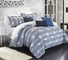 840444152114 Chic Home Fiorella Piece Comforter Set Jacquard Pattern