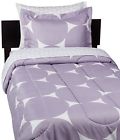 844178030151 Amazonbasics 5 Pc Bed In A Bag Twin Xl Purple Dot New Comforter Sheet Set