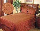 8483 Creative Linens Holiday Jacquard Floral Comforter Set Queen King Burgundy