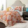 848742036198 Lush Decor Harley Quilt Set Damask Pattern Reversible