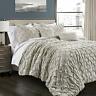 848742082126 Lush Decor Wheat Ravello Shabby Chic Style Pintuck