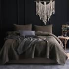 Rh8sy005s 883370004829 Unbranded Stone Washed Set Natural Cotton Grey Quilt