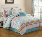 888804008619 Kinglinen Piece King Arvada Teal Comforter Set