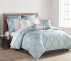 888804090379 Kinglinen Piece Santorini Spa Comforter Set Queen