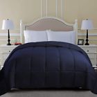 889954085734 Superior King Navy Classic Hypoallergenic Down Alternative Poly