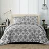 889954220920 Superior Gray Trellis Geometric Down Alternative Comforter Set