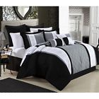 89ck112 Chic Home Livingston Embroidered Comforter Set Complete Embroidery 819219016975
