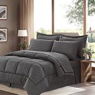 8pc-cmf-bib 8pc-cmf-bib-k-gray Sweethomecollection Sweet Home Collection 643462030866