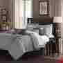 9380534 Madison Park Grey 7 Piece Solid Casual Pattern Comforter Set Bedding Covers Bed Decor Queen 0731329380534