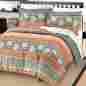99632 Free Spirit Cotton Comforter And Sham Set Queen Gray Terracotta Cream Taupe 794965199632