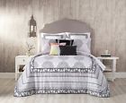 A055815bweds Jessica Simpson Home Asana Comforter Black White Purple 041808825877