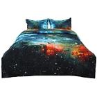 A18041100ux0055 Comforter Sets Galaxies Blue Printed Space Themed Down