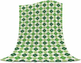 Abaysto 061410744397 St Patricks Day Throw Blanket Shamrock 40x50in St. Patrick- 1