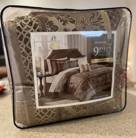 Mch10-1573 Addison Park New Bellagio King 9-pc. Comforter Set-brown T4103401