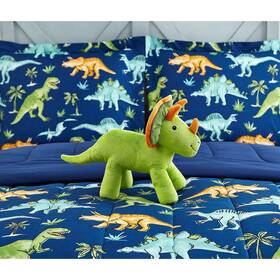 Alex Bella 847636044196 Watercolor Dinosaur Juvi Soft Microfiber Navy/aqua/green - 3 Piece