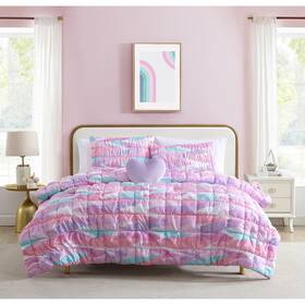 Alex Bella 847636066457 Staci Swirl Pink Soft Embellished Microfiber