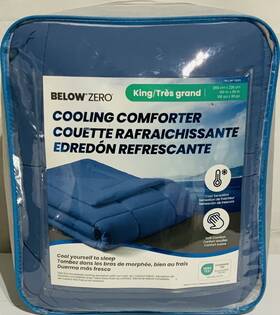 1727173 Allied Homes Home Below Zero King Cooling Comforter 106 Inch X 90 Blue