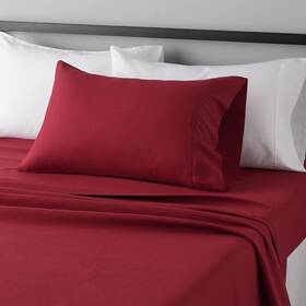 Amazon Basics 844178042512 Lightweight Super Soft Easy Care Wrinkle Free Twin Burgundy
