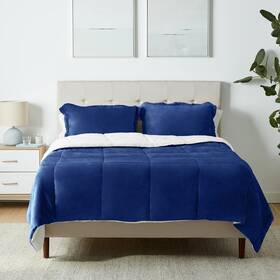 Tex-180559 Amazon Basics 3 Piece Bedding Set Micromink Sherpa Ultra-soft Warm All Season Comforter