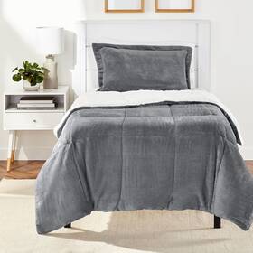 Tex-180561 Amazon Basics 3 Piece Bedding Set Micromink Sherpa Ultra-soft Warm All Sea