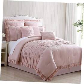 38ebjqcf-anm-qn Amrapur Overseas Antonella 8-piece Pleated Comforter Set Queen Mauve