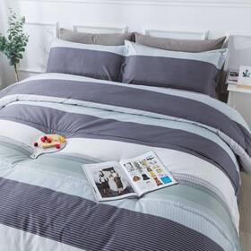 Andency 265109227022 Stripe Comforter Set King Size 104x90 Inch 3 Pieces Mint Green Patchwork S