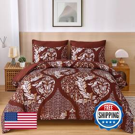B0cvvj98dj Anibedding Burgundy Comforter Set Queen Size 7 Pieces Bed In A Bag Bohemian