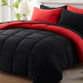 Anus22cf01br8286 Anluoer Full Size Comforter Sets 7 Pieces Black Bed In A Bag Bedding Set Wit