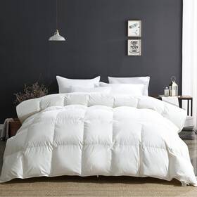 Apsmile 313086480490 Luxury 100% Organic Cotton All Season Down Feather Fibers Comforter Twin