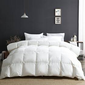 Apsmile 952803320349 Luxury 100% Organic Cotton All Season Down Feather Fibers Comforter