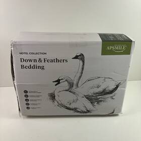 Ck054-k Apsmile Goose Feather Down Comforter 100% Organic Cotton All Season King 106x90