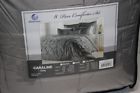 At-lucilla-cf-8pc-gray-q Homechoice Piece Lucilla Pinch Pleat Pintuck Ruffle Comforter 846251070078