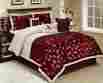 At-vienna-cf-7pc-bgd Floral Homechoice 7 Piece Vienna Embroideried Comforter Set Burgundy White 846251081326