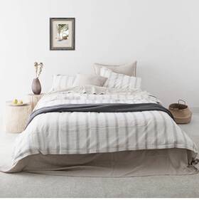 X0046blo0x Atlinia Queen Duvet Cover Set Soft And Breathable Linen Blend Mauve