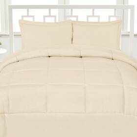 Aurora Bedding 641427571614 Luxurious Down Alternative Soft Solid Color Comforter Box Stitch Brushed Micr