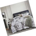 B0022-bz3-250-q M Wake In Cloud Marble Comforter Set Queen Gray Grey Black
