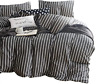 B0406-bz3-250-k M Wake In Cloud Gray Striped Comforter Set Cotton 445001552579