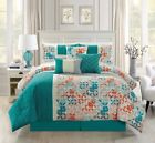 B06xwyprp Grand Linen Luxury Turquoise Quilted Patch Work Set Pillows